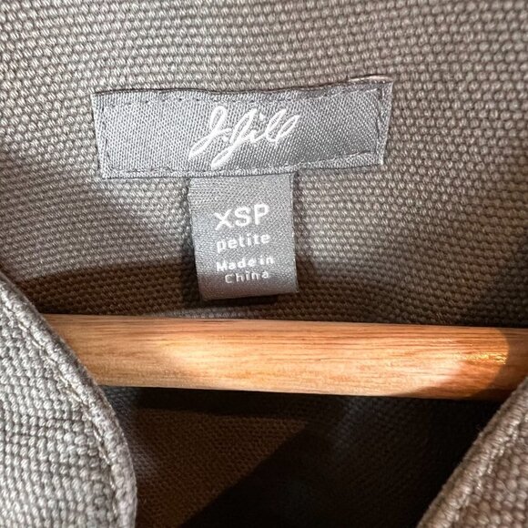 J Jill Jacket Womens Size XSP Olive Green Utility Military Distressed Denim Army - Picture 2 of 13